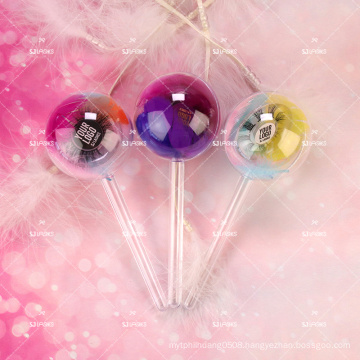 Girly Eyelash Packaging Candy Sweet Lollipop Case For 5D Mink Lashes Box Own Logo Customize Bowknot Low Minimum Lash Branding
